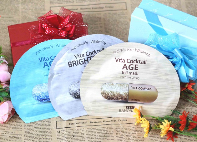 Mặt Nạ Dưỡng Da Banobagi Vita Cocktail Foil Mask giúp da hấp thụ tối đa dưỡng chấ Mặt Nạ Dưỡng Da Banobagi Vita Cocktail Foil Mask