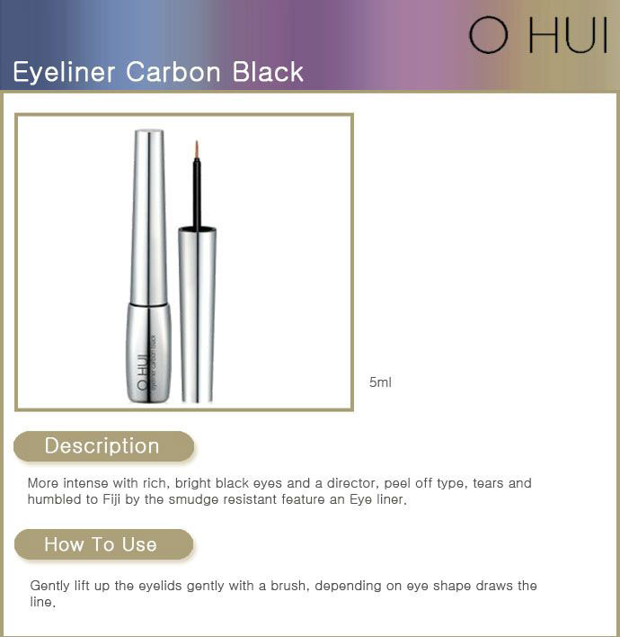 Trang điểm Mắt nước Ohui Eyeliner Carbon Black - Photo 3 Mắt nước Ohui Eyeliner Carbon Black - Photo 3