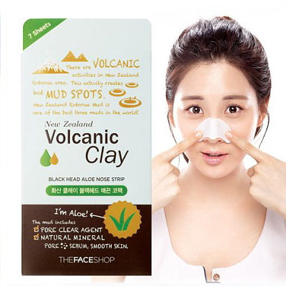Mỹ phẩm Mặt nạ TheFaceShop Volcanic Clay Black Head Aloe Nose Strip - Photo 3 Mặt nạ TheFaceShop Volcanic Clay Black Head Aloe Nose Strip - Photo 3