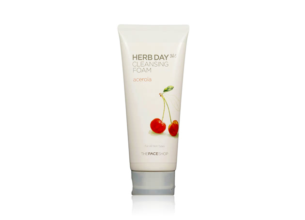 Mỹ phẩm Sữa rửa mặt TheFaceShop Herb Day 365 Cleansing Foam acerola Sữa rửa mặt TheFaceShop Herb Day 365 Cleansing Foam acerola