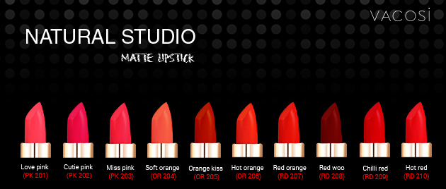Trang điểm Son Vacosi Matte Lipstick Natural Studio - son lì Son Vacosi Matte Lipstick Natural Studio
