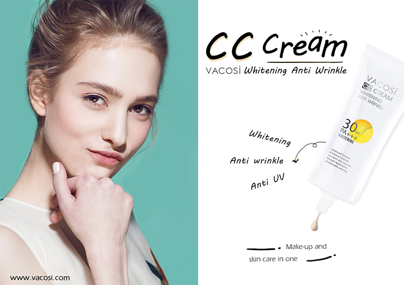 Trang điểm Kem trang điểm Vacosi CC cream whitening anti wrinkle spf 30 pa++ Kem trang điểm Vacosi CC cream whitening anti wrinkle spf 30 pa++