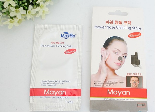 Mỹ phẩm Miến dán mũi Mayan Skincare Power Nose Cleaning Strips Charcoal - Photo 3