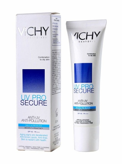 Mỹ phẩm Kem chống nắng ngăn ngừa sạm da Vichy UV Pro secure SPF 50 PA+++ - Photo 3 Kem chống nắng ngăn ngừa sạm da Vichy UV Pro secure SPF 50 PA+++ - Photo 3