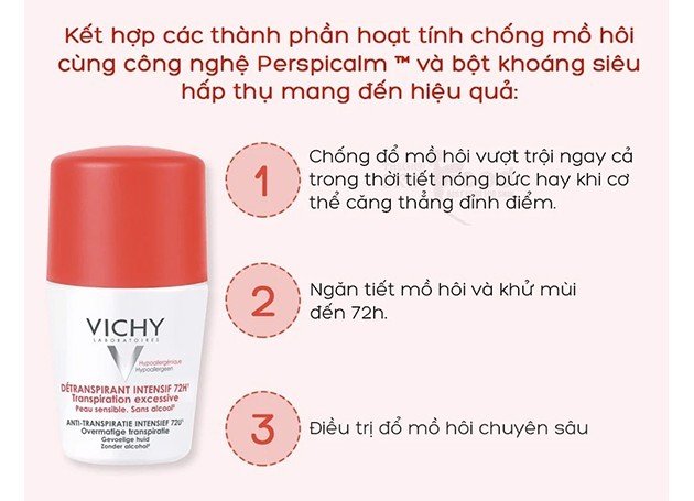 Lăn Khử Mùi Vichy Transpiration Excessive Anti-Transpiratie 72h - Photo 4