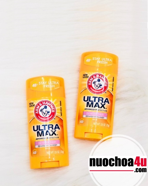 Mỹ phẩm lăn khử mùi nữ arm & hammer ultra max powder fresh 73g usa Mỹ phẩm lăn khử mùi nữ arm & hammer ultra max powder fresh 73g usa