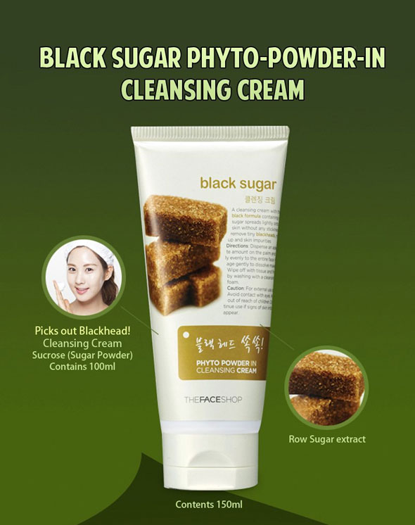 Mỹ phẩm Kem tẩy trang TheFaceShop Phyto Powder In Cleansing Cream Black Sugar - Photo 4 Kem tẩy trang TheFaceShop Phyto Powder In Cleansing Cream Black Sugar - Photo 4
