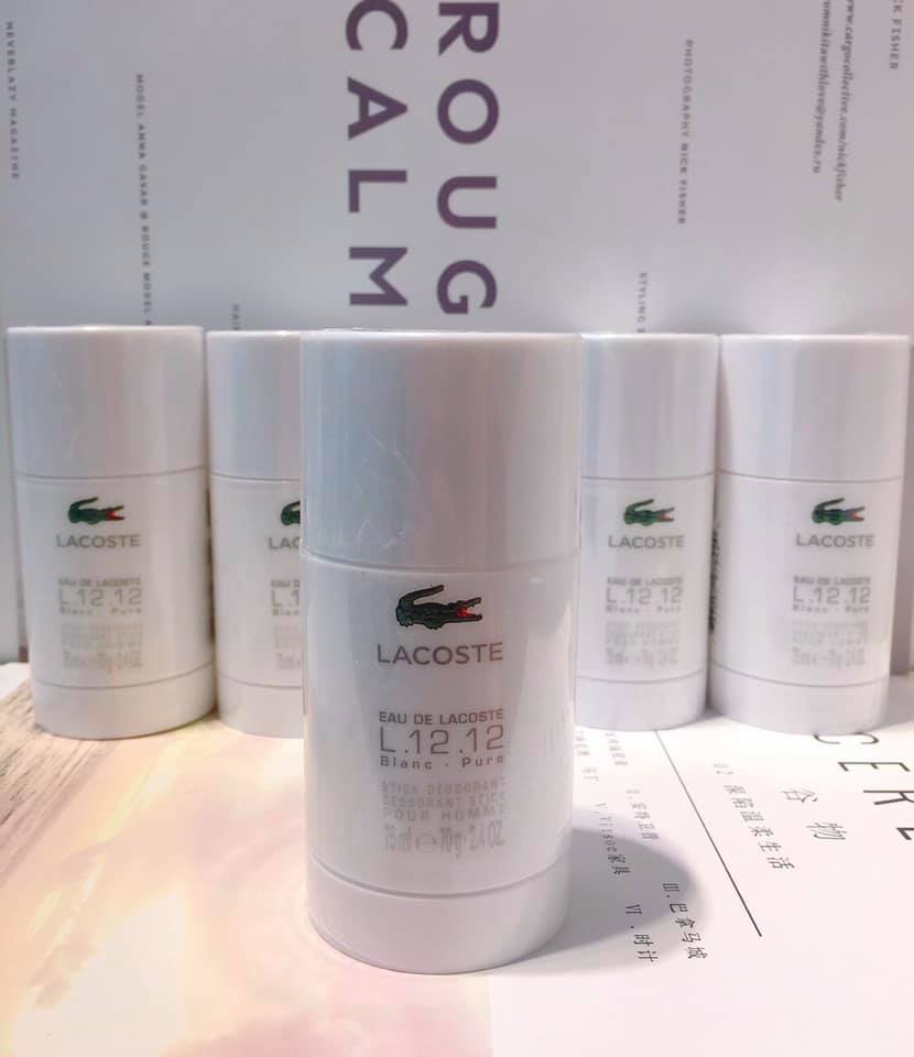 Lăn Khử Mùi Nam Lacoste Eau de L.12.12. White