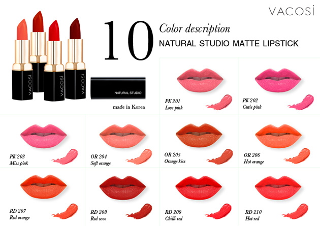 Trang điểm Son Vacosi Matte Lipstick Natural Studio - son lì - Photo 5 Son Vacosi Matte Lipstick Natural Studio - Photo 5