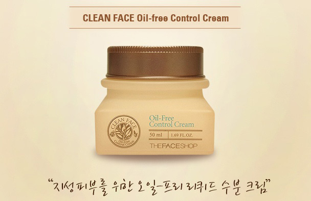 Mỹ phẩm Kem dưỡng chống nhờn Thefaceshop Clean Face Oil Free Control Cream Kem dưỡng chống nhờn Thefaceshop Clean Face Oil Free Control Cream