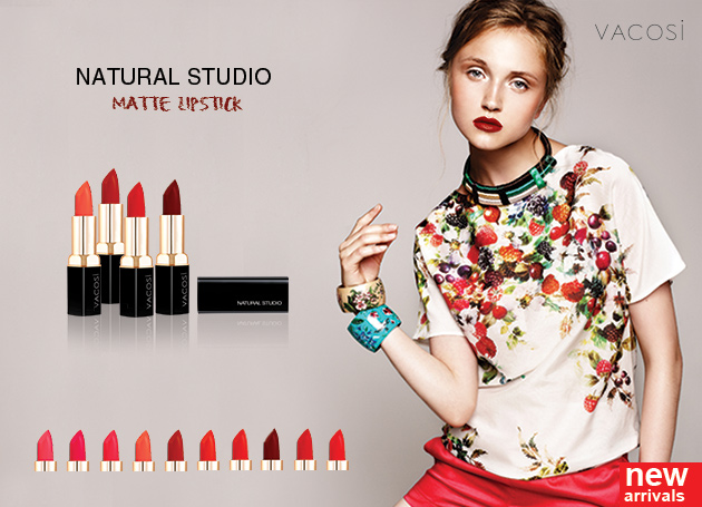 Trang điểm Son Vacosi Matte Lipstick Natural Studio - son lì - Photo 4 Son Vacosi Matte Lipstick Natural Studio - Photo 4