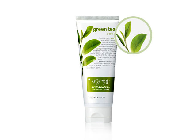 Mỹ phẩm Sữa rửa mặt trà xanh TheFaceShop Green tea phyto powder in cleansing foam Sữa rửa mặt trà xanh TheFaceShop Green tea phyto powder in cleansing foam