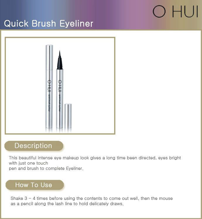 Trang điểm Bút kẻ viền mắt Ohui Quick Brush Eyeliner - Photo 3 Bút kẻ viền mắt Ohui Quick Brush Eyeliner - Photo 3