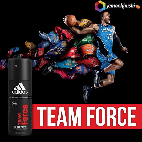 Mỹ phẩm Xịt khử mùi toàn thân Adidas các loại - Photo 4 Xịt khử mùi Adidas Team Force - Photo 4