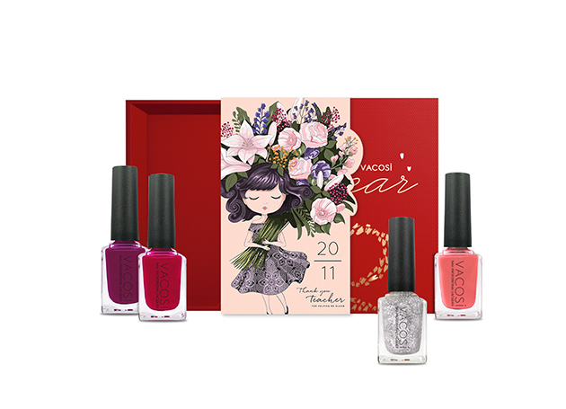 Nail Bộ nước sơn móng VACOSI Color Full Nail Gift Set - VAC 001 Nail Bộ nước sơn móng VACOSI Color Full Nail Gift Set - VAC 001