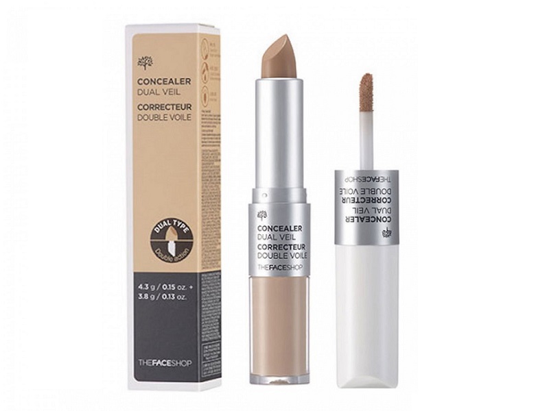 Trang điểm Che khuyết điểm 2 đầu The Faceshop Concealer Dual Veil Thanh che khuyết điểm 2 đầu The Faceshop Concealer Dual Veil