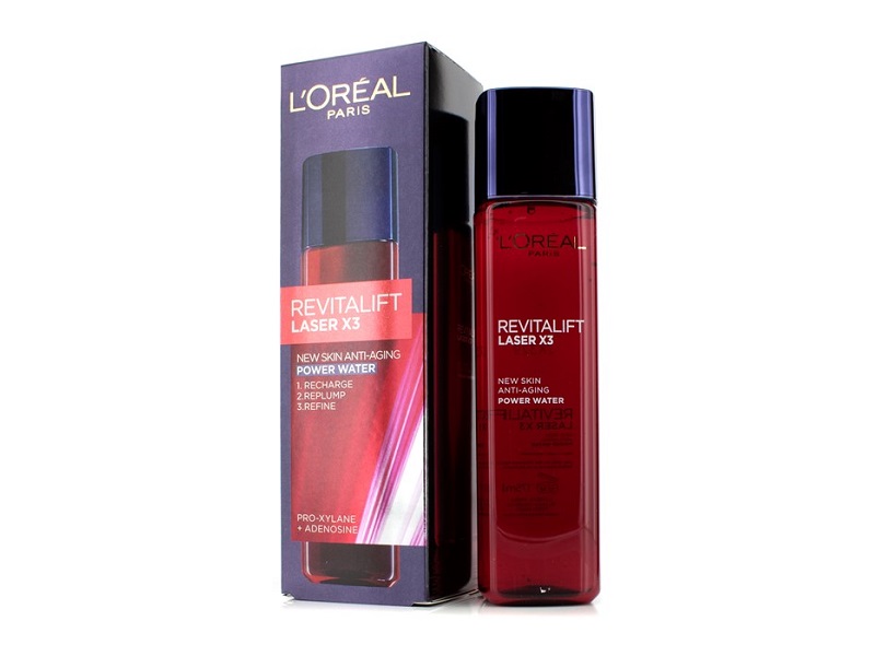 Mỹ phẩm Nước ngăn ngừa lão hóa da Loreal Revitalift Laser x3 Power Water Nước ngăn ngừa lão hóa da Loreal Revitalift Laser x3 Power Water