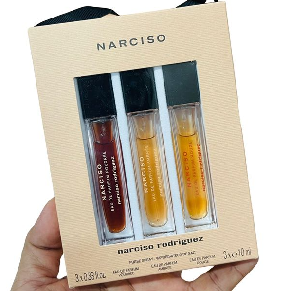 Bộ Nước Hoa Narciso Rodriguez Giftset 10ml (1 Poudree + 1 Ambree + 1 Rouge)