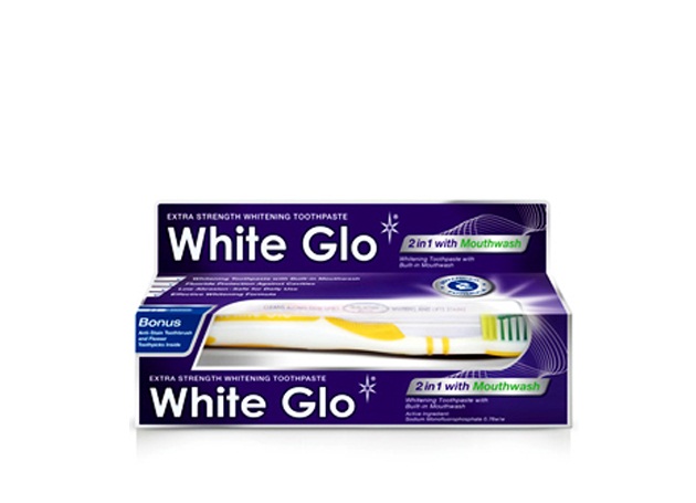 Kem đánh răng White Glo 2 in 1 Whitening Toothpaste with Mouthwash - Photo 2