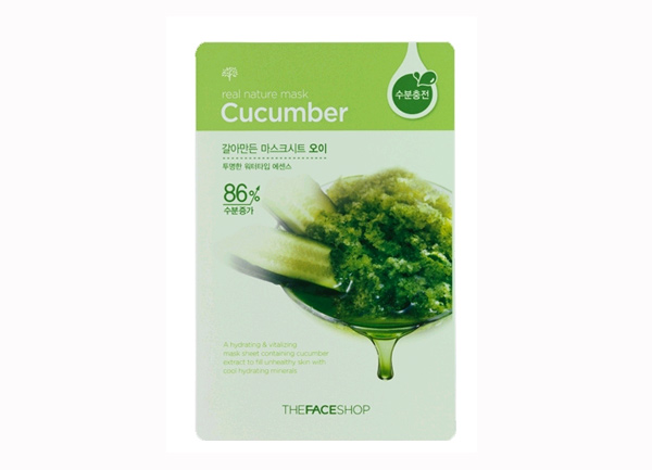 Mỹ phẩm Mặt nạ giấy TheFaceShop Real Nature Mask Sheet Cucumber Mặt nạ giấy TheFaceShop Real Nature Mask Sheet Cucumber