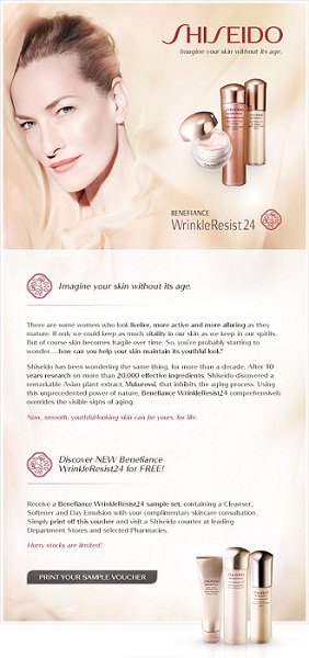 Mỹ phẩm Kem dưỡng da chống lão hóa ban ngày Shiseido Benefiance WrinkleResist24 Day Emulsion SPF15 - Photo 4 Kem dưỡng da chống lão hóa ban ngày Shiseido Benefiance WrinkleResist24 Day Emulsion SPF15 - Photo 4