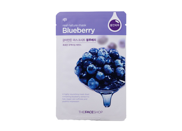 Mỹ phẩm Mặt nạ giấy TheFaceShop Real Nature Mask Sheet Blueberry Mặt nạ giấy TheFaceShop Real Nature Mask Sheet Blueberry