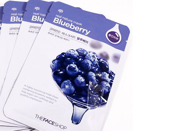 Mặt nạ giấy TheFaceShop Real Nature Mask Sheet Blueberry - Photo 3