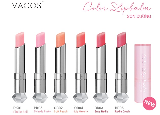 Trang điểm Son dưỡng môi Vacosi Color Lip Balm Trang điểm Son dưỡng môi Vacosi Color Lip Balm