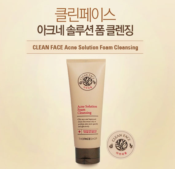 Mỹ phẩm Sữa rửa mặt trị mụn Thefaceshop Clean Face Acne Solution Foam Cleanser - Photo 3 Sữa rửa mặt trị mụn Thefaceshop Clean Face Acne Solution Foam Cleanser - Photo 3
