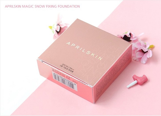 Trang điểm Phấn nước April Skin Magic Snow Fixing Foundation SPF 30 PA++ Trang điểm Phấn nước April Skin Magic Snow Fixing Foundation SPF 30 PA++
