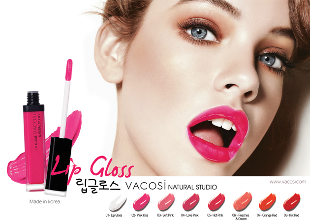 Trang điểm Son kem Vacosi Lip Gloss Natural Studio - bóng - Photo 3 LIP GLOSS NATURAL STUDIO, SON BÓNG DẠNG KEM VACOSI - Photo 3